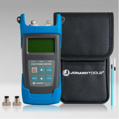 Измеритель оптической мощности Jonard PON-55, память, селективный, 1310/1490/1550 нм c адаптерами FC/APC, SC/APC