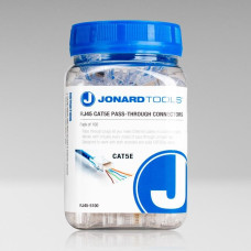 Коннекторы RJ45 сквозные CAT5e для одножильных и многожильных проводников, Jonard (100 шт) Коннекторы RJ45 сквозные CAT5e для одножильных и многожильных проводников, Jonard (100 шт)