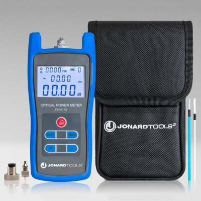 Измеритель оптической мощности Jonard FPM-70, InGaAs -70 +6 дБм, 850 - 1650 нм (8 длин волн) c адаптерами FC, SC, LC